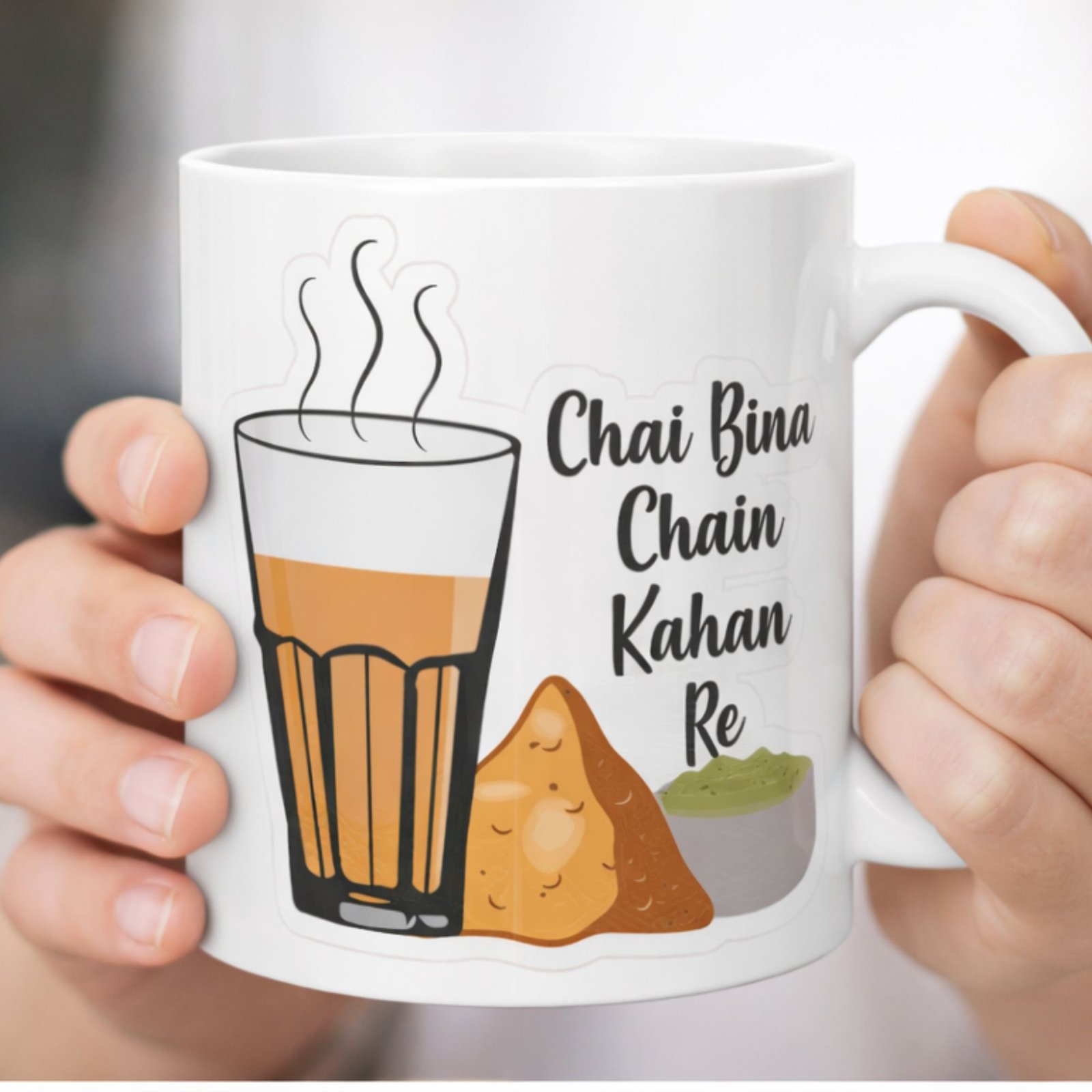 chai bina chain kahan re mug chai bina chain kahan re mug