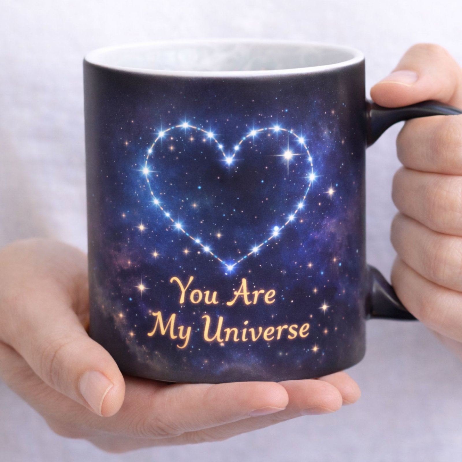 you are my universe magic mug 350ml | heat sensitive color changing coffee mug for couples romantic gift you are my universe magic mug 350ml | heat sensitive color changing coffee mug for couples romantic gift