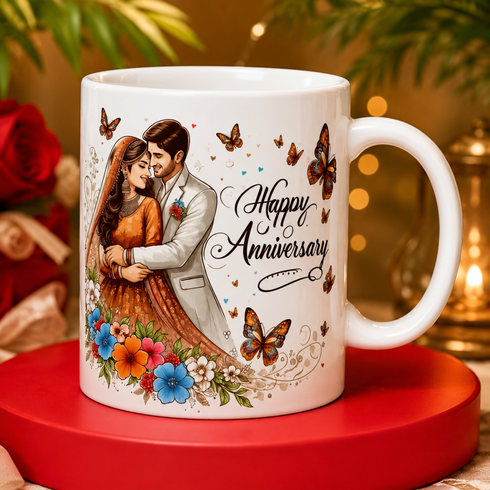 happy anniversary magic mug for couple | color changing anniversary coffee mug | romantic gift for husband wife | heat sensitive ceramic mug | wedding anniversary surprise gift | magic mug 325ml happy anniversary magic mug for couple | color changing anniversary coffee mug | romantic gift for husband wife | heat sensitive ceramic mug | wedding anniversary surprise gift | magic mug 325ml