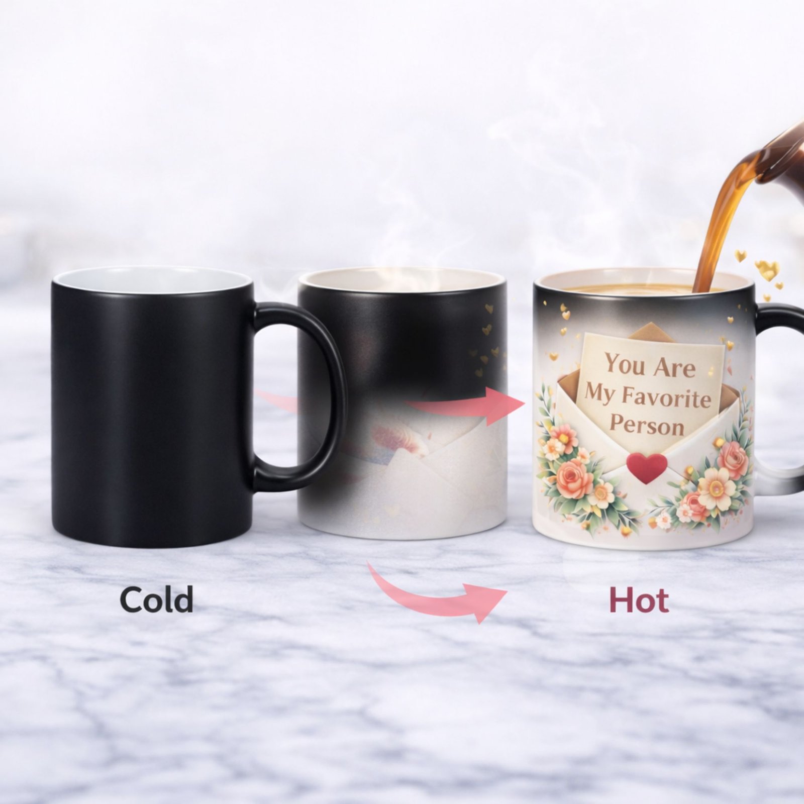you are my favorite person magic mug 350ml | heat sensitive color changing coffee mug romantic gift you are my favorite person magic mug 350ml | heat sensitive color changing coffee mug romantic gift