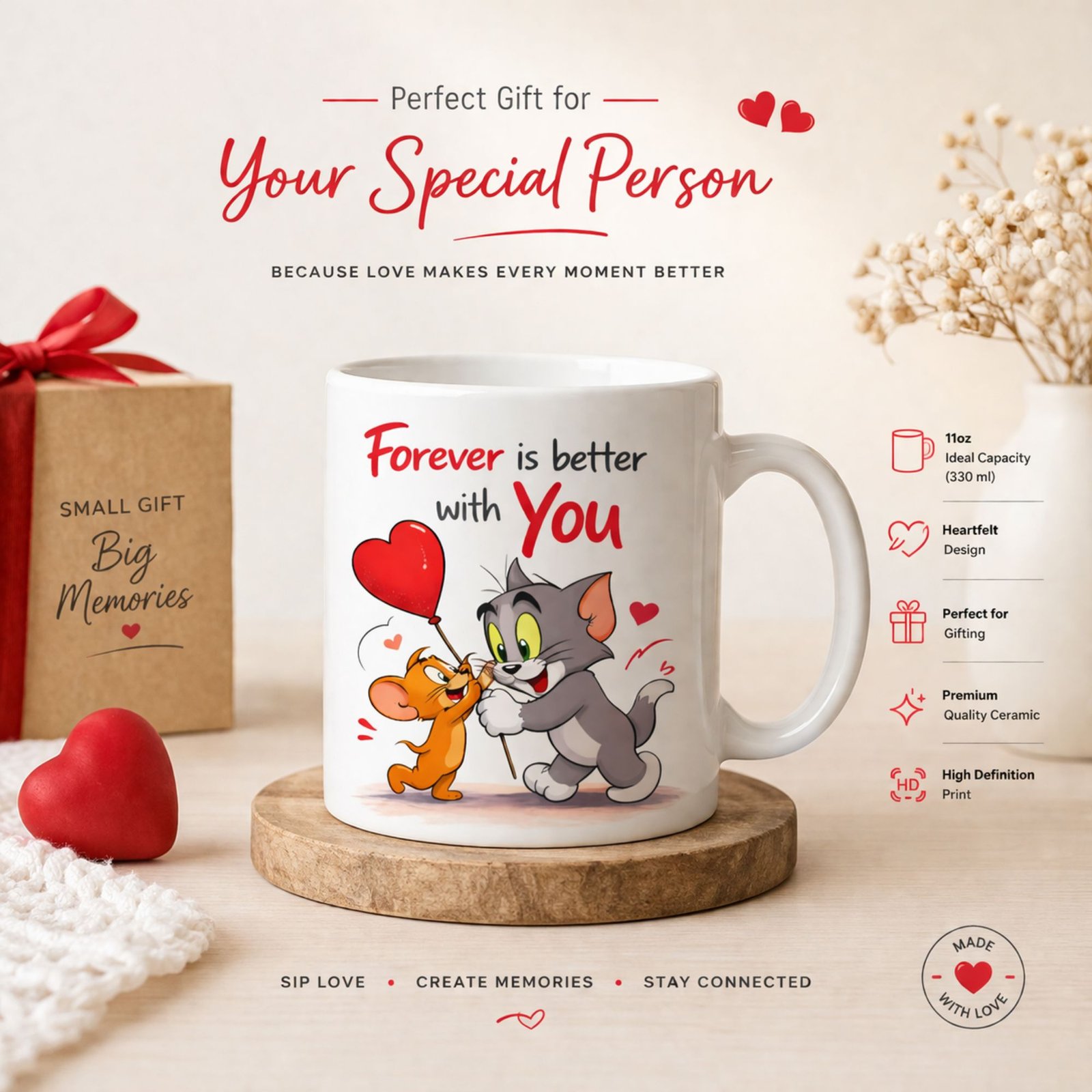 forever is better with you couple mug 330ml | romantic coffee mug gift for boyfriend girlfriend forever is better with you couple mug 330ml | romantic coffee mug gift for boyfriend girlfriend