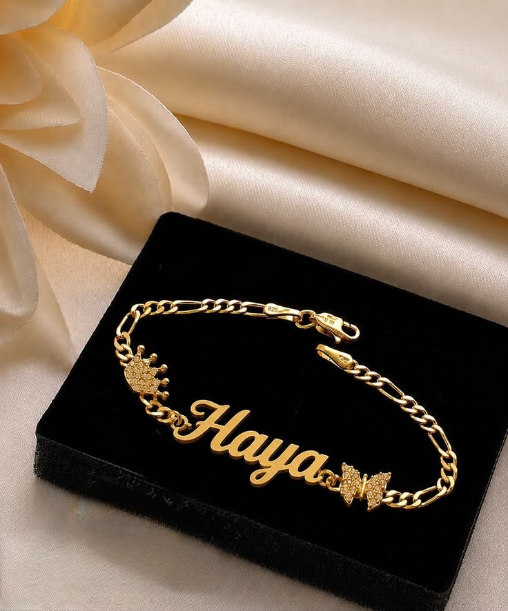 personalized crown name bracelet | custom gold name bracelet for women | stainless steel personalized crown name bracelet | custom gold name bracelet for women | stainless steel