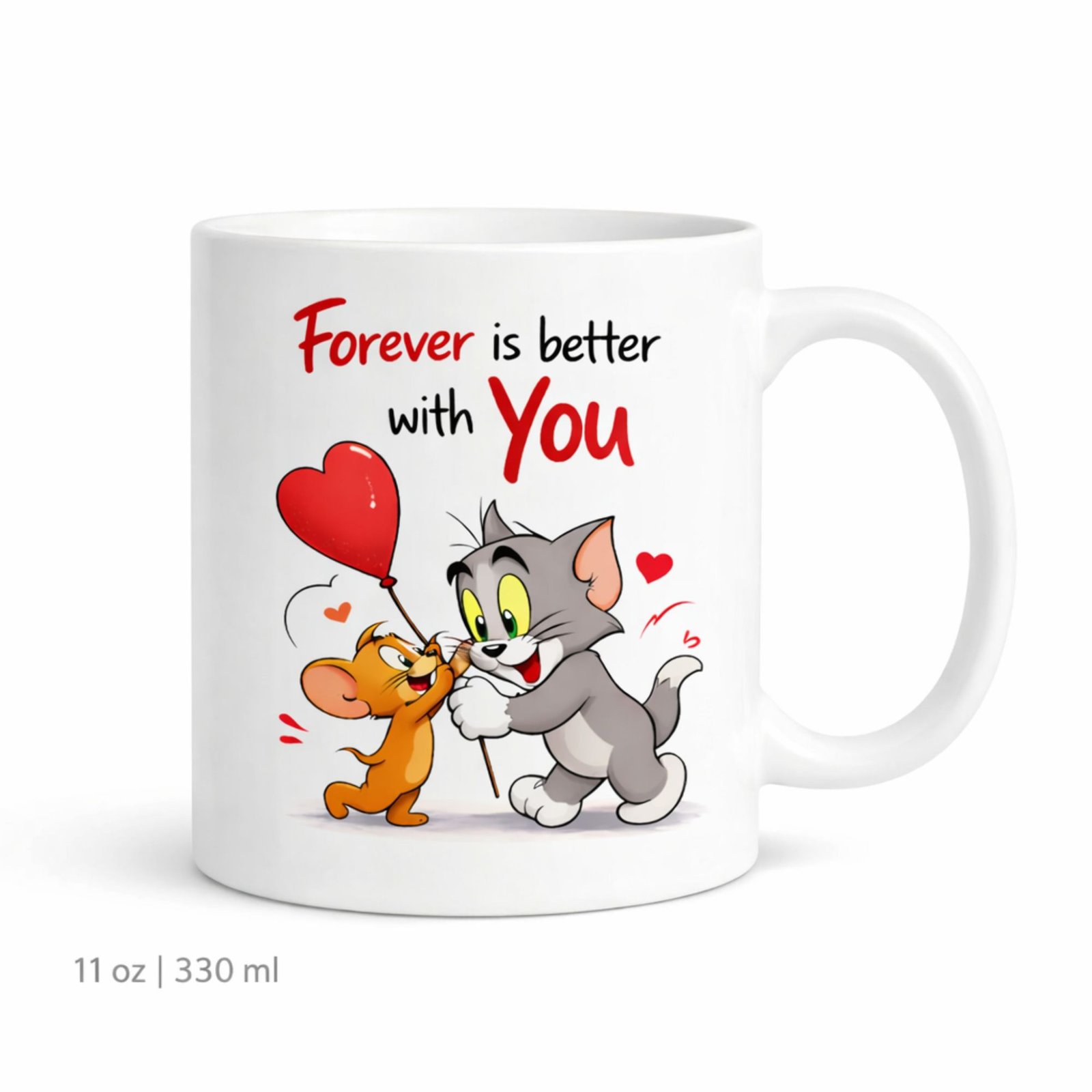 forever is better with you couple mug 330ml | romantic coffee mug gift for boyfriend girlfriend forever is better with you couple mug 330ml | romantic coffee mug gift for boyfriend girlfriend