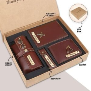 personalized men's wallet with custom name plate | pu leather wallet | multiple color options | customized gift for men, husband, boyfriend, father | birthday, anniversary & father's day gif