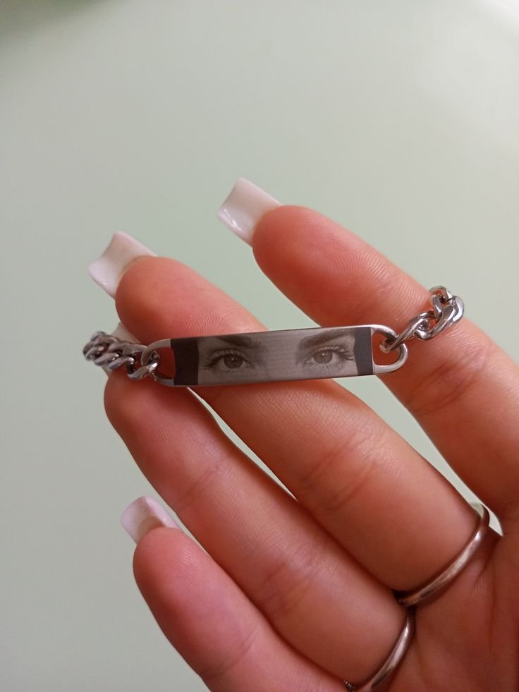 personalized fingerprint couple bracelet | custom engraved matching bracelet for him & her | stainless steel love bracelet | anniversary, birthday & valentine's gift personalized fingerprint couple bracelet | custom engraved matching bracelet for him & her | stainless steel love bracelet | anniversary, birthday & valentine's gift