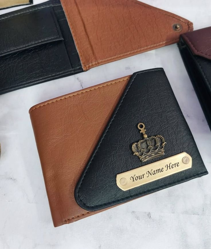personalized men's wallet with custom name plate | pu leather wallet | multiple color options | customized gift for men, husband, boyfriend, father | birthday, anniversary & father's day gif personalized men's wallet with custom name plate | pu leather wallet | multiple color options | customized gift for men, husband, boyfriend, father | birthday, anniversary & father's day gif