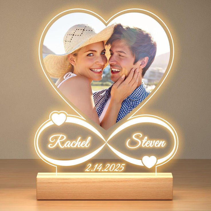personalized led acrylic photo lamp with calendar | custom photo night light | usb led table lamp | birthday gift for girlfriend, boyfriend, wife, husband | anniversary & valentine's gift personalized led acrylic photo lamp with calendar | custom photo night light | usb led table lamp | birthday gift for girlfriend, boyfriend, wife, husband | anniversary & valentine's gift
