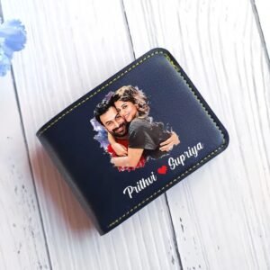 personalized men's wallet with custom name plate | pu leather wallet | multiple color options | customized gift for men, husband, boyfriend, father | birthday, anniversary & father's day gif